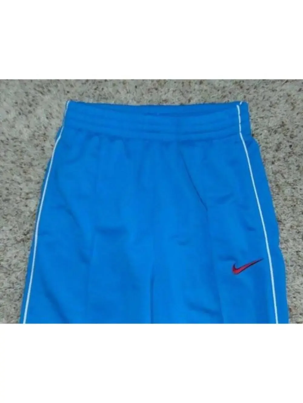 Nike Athletic Pants Boys L Blue White Side Stripes Track Sweatpants